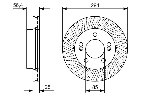 Handler.Part Brake disc Bosch 0986479D32 5