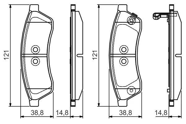 Handler.Part Brake pad set, disc brake Bosch 0986495168 2