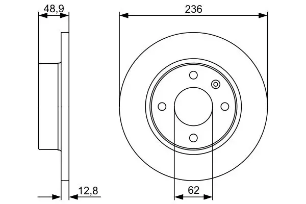 Handler.Part Brake disc Bosch 0986479491 1