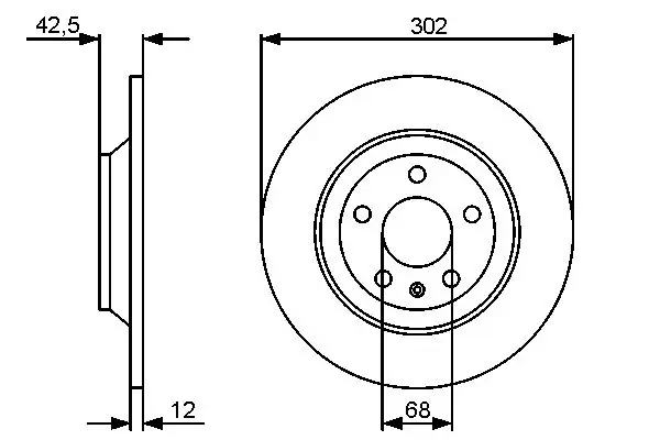 Handler.Part Brake disc Bosch 0986479458 5