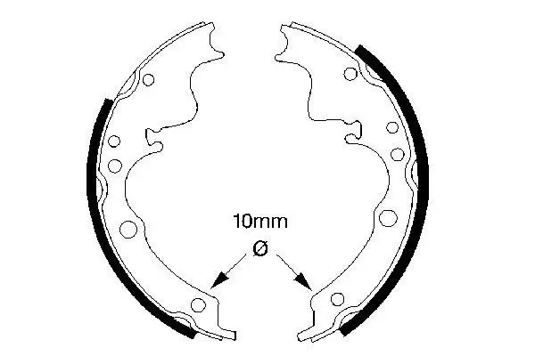 Handler.Part Brake shoe set Bosch 0986487347 3