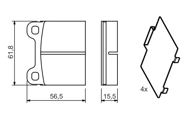 Handler.Part Brake pad set, disc brake Bosch 0986466302 5