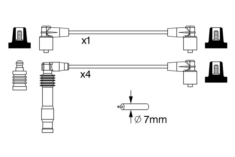 Handler.Part Ignition cable kit Bosch 0986357233 5