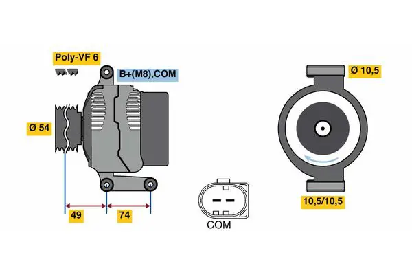 Handler.Part Alternator Bosch 0986047940 1