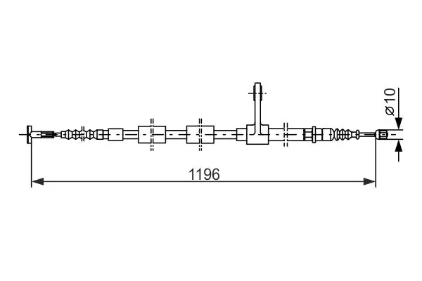 Handler.Part Cable, parking brake Bosch 1987477621 5