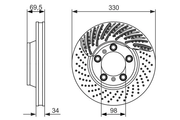 Handler.Part Brake disc Bosch 0986479579 5