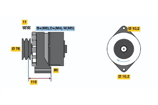 Handler.Part Alternator Bosch 0120469960 1