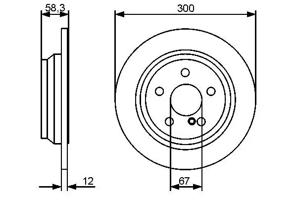 Handler.Part Brake disc Bosch 0986479414 5