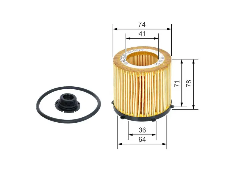 Handler.Part Oil filter Bosch F026407178 5