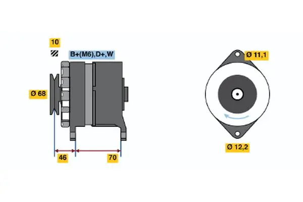 Handler.Part Alternator Bosch 0120488195 1