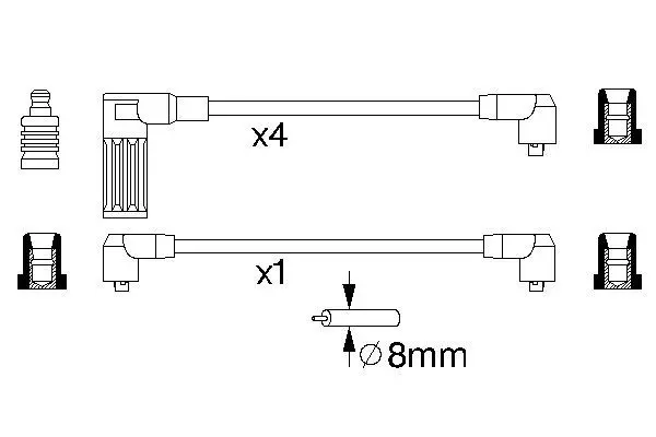 Handler.Part Ignition cable kit Bosch 0986356718 5