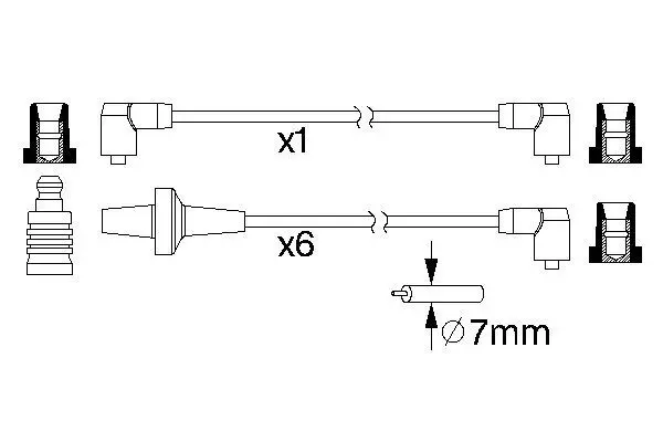 Handler.Part Ignition cable kit Bosch 0986357220 5