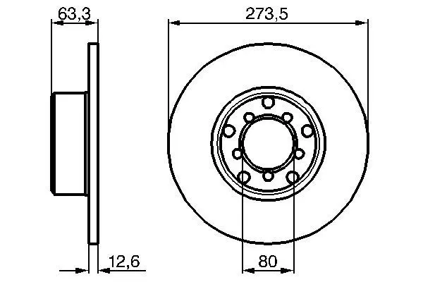 Handler.Part Brake disc Bosch 0986478057 1