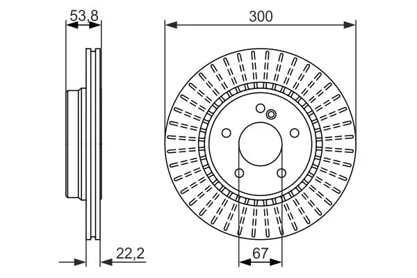 Handler.Part Brake disc Bosch 0986479653 1