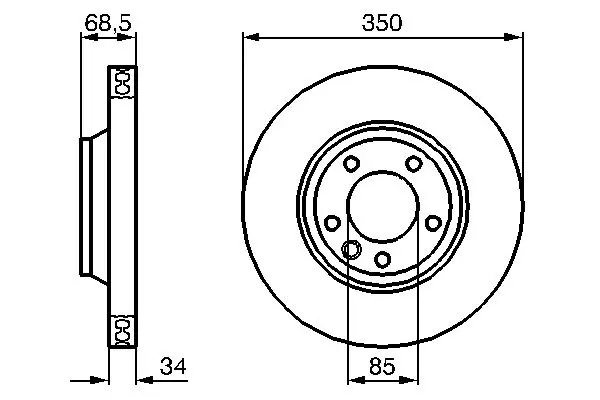 Handler.Part Brake disc Bosch 0986479249 5