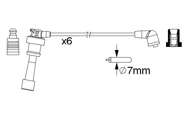 Handler.Part Ignition cable kit Bosch 0986357218 5