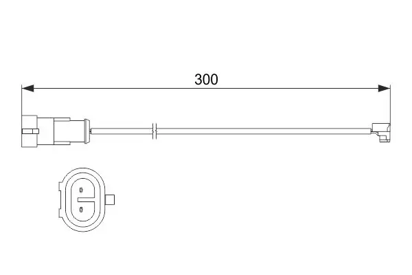 Handler.Part Warning Contact, brake pad wear Bosch 1987473535 1