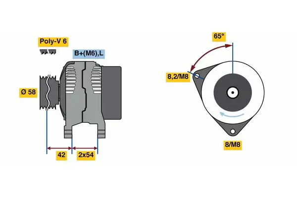 Handler.Part Alternator Bosch 0986081260 1