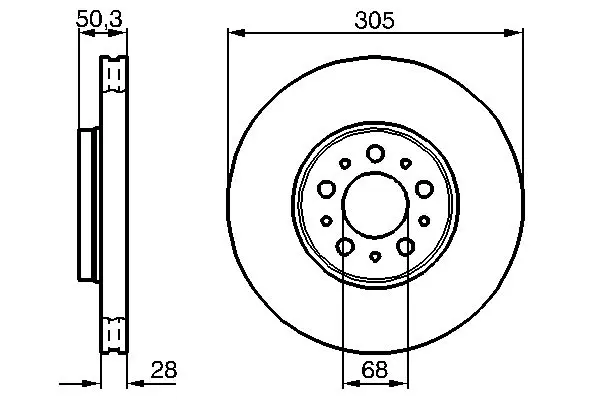 Handler.Part Brake disc Bosch 0986478494 5