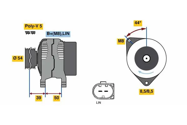 Handler.Part Alternator Bosch 0125711054 5