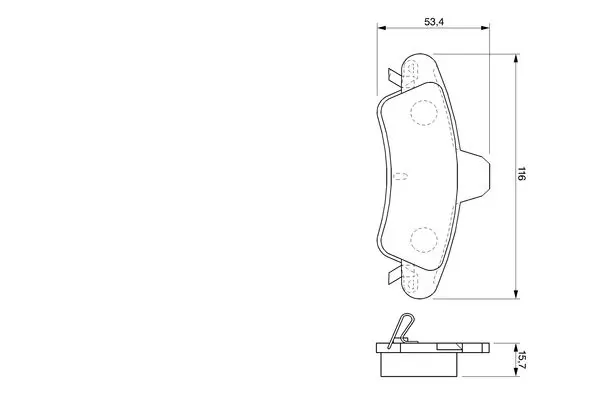 Handler.Part Brake pad set, disc brake Bosch 0986424744 5