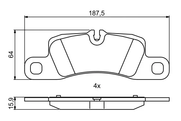 Handler.Part Brake pad set, disc brake Bosch 0986494869 7