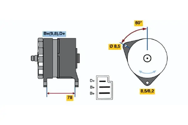 Handler.Part Alternator Bosch 0986044641 1