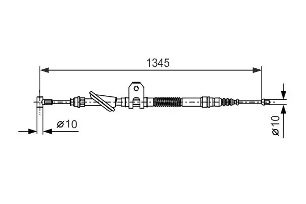 Handler.Part Cable, parking brake Bosch 1987477657 5