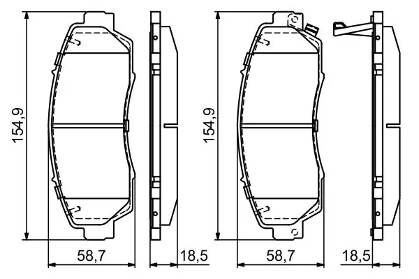 Handler.Part Brake pad set, disc brake Bosch 0986494685 7