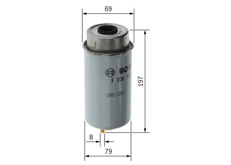 Handler.Part Fuel filter Bosch F026402122 5