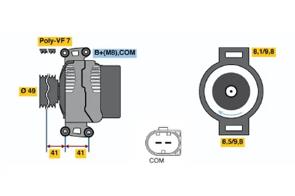 Handler.Part Alternator Bosch 0121715018 5