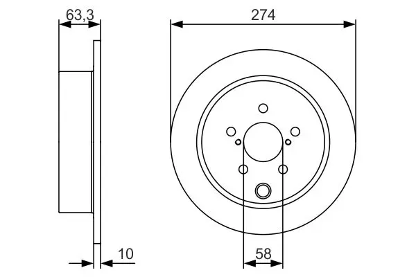 Handler.Part Brake disc Bosch 0986479634 5