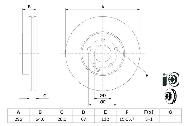 Handler.Part Brake disc Bosch 0986479039 5