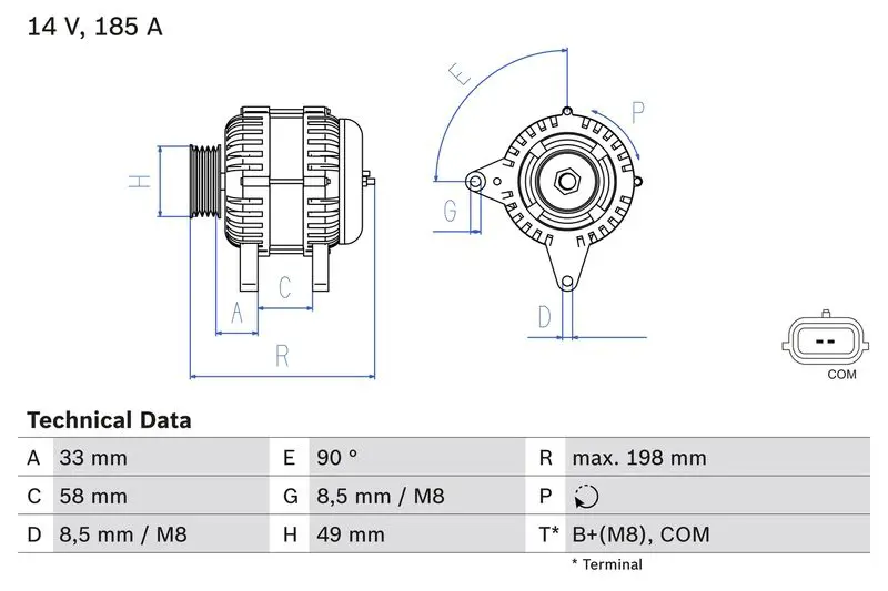 Handler.Part Alternator Bosch 0986083560 1