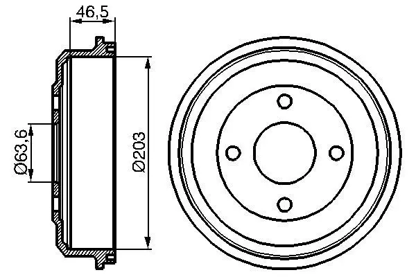 Handler.Part Brake drum Bosch 0986477054 1