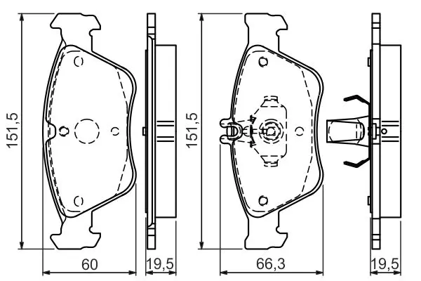 Handler.Part Brake pad set, disc brake Bosch 0986494002 5