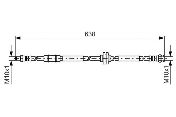 Handler.Part Brake hose Bosch 1987481399 1