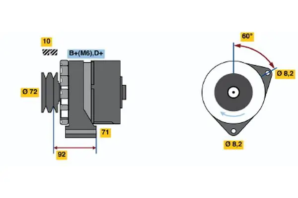 Handler.Part Alternator Bosch 0986030730 1