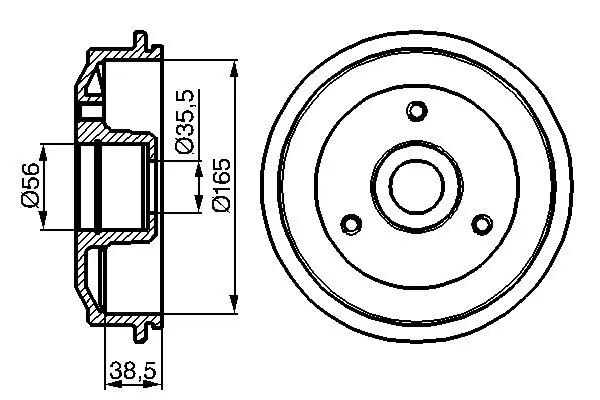 Handler.Part Brake drum Bosch 0986477118 1