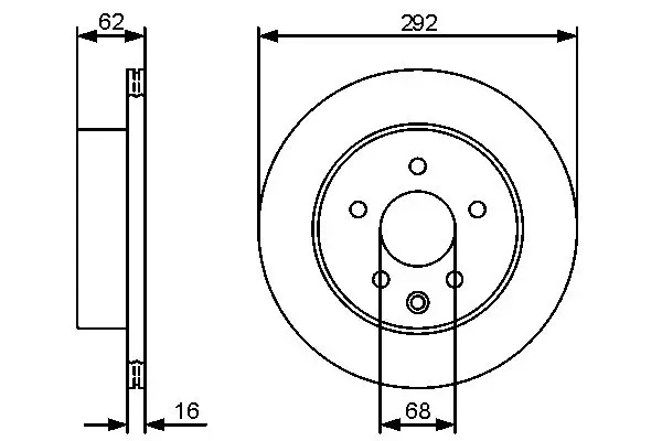 Handler.Part Brake disc Bosch 0986479453 5