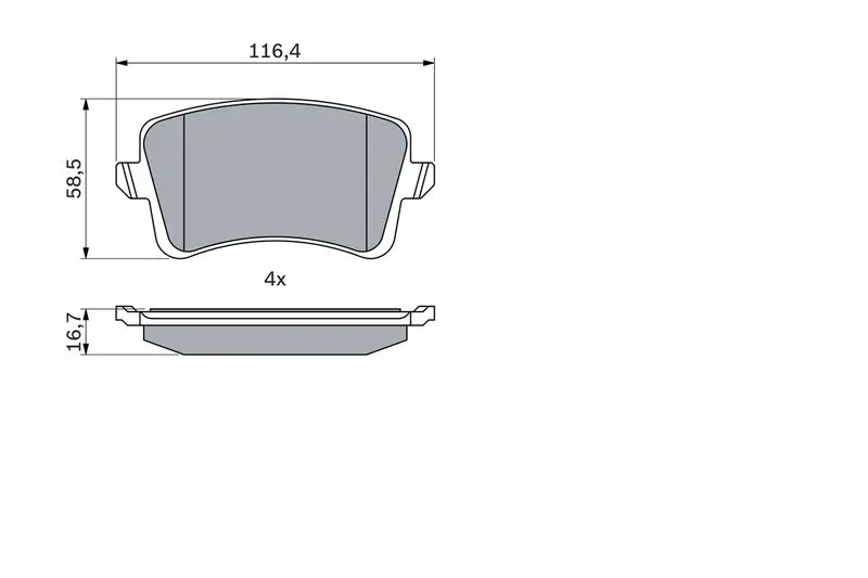 Handler.Part Brake pad set, disc brake Bosch 0986494254 7