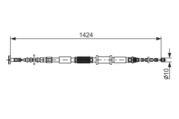 Handler.Part Cable, parking brake Bosch 1987477828 5