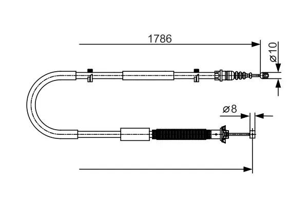 Handler.Part Cable, parking brake Bosch 1987477910 5