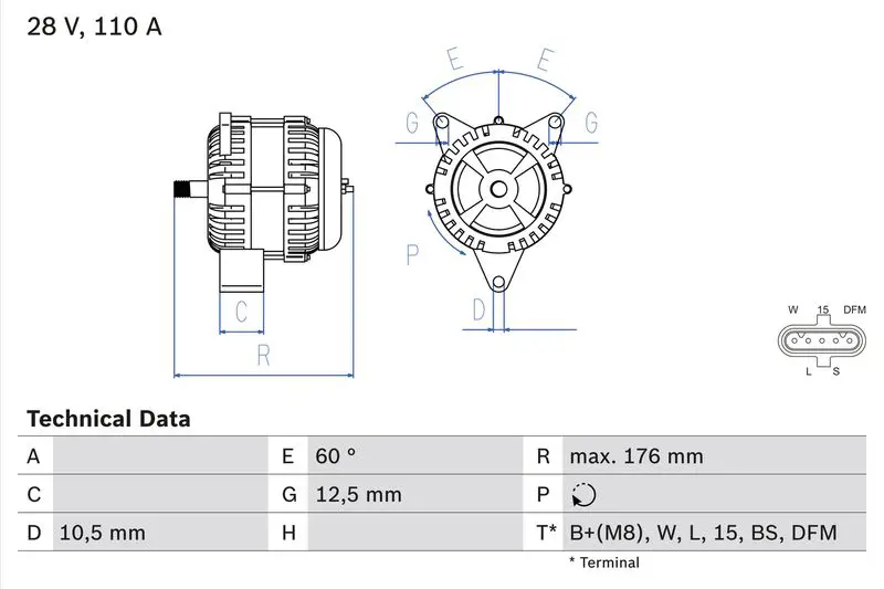 Handler.Part Alternator Bosch 0986047520 1