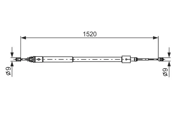 Handler.Part Cable, parking brake Bosch 1987477585 5