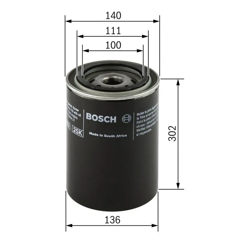 Handler.Part Oil filter Bosch F026407056 1