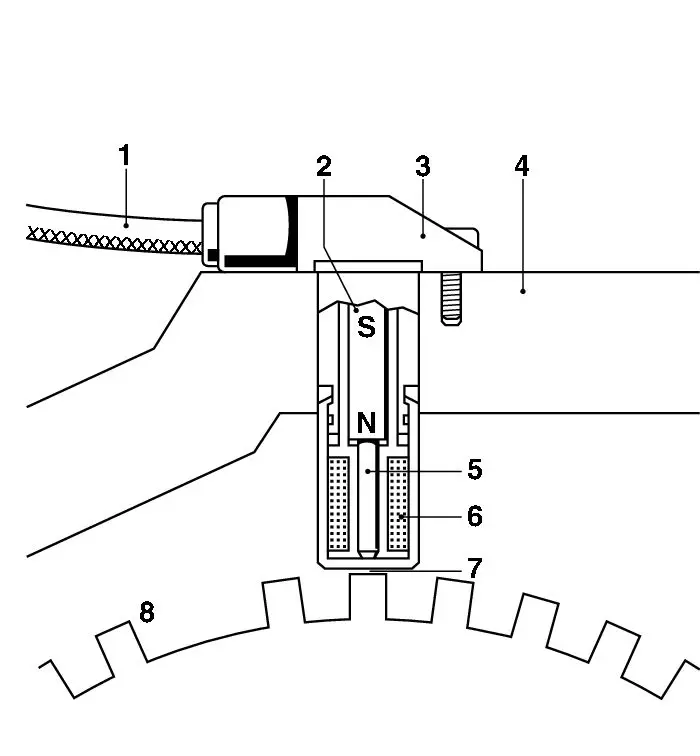 Handler.Part Rpm sensor, engine management Bosch 0261210151 8