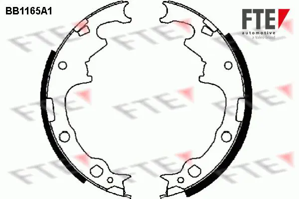 Handler.Part Brake shoe set FTE Automotive BB1165A1 1