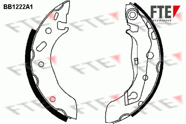 Handler.Part Brake shoe set FTE Automotive BB1222A1 1