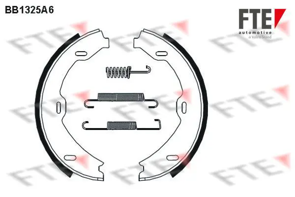 Handler.Part Brake shoe set, parking brake FTE Automotive BB1325A6 1